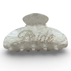 Bride Pearl White Hair Clip claw clip bridal wedding accessories